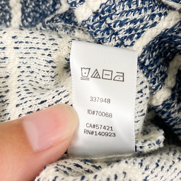 Lou & Grey Blue White tweed zip moto jacket Sz S - Picture 11 of 11